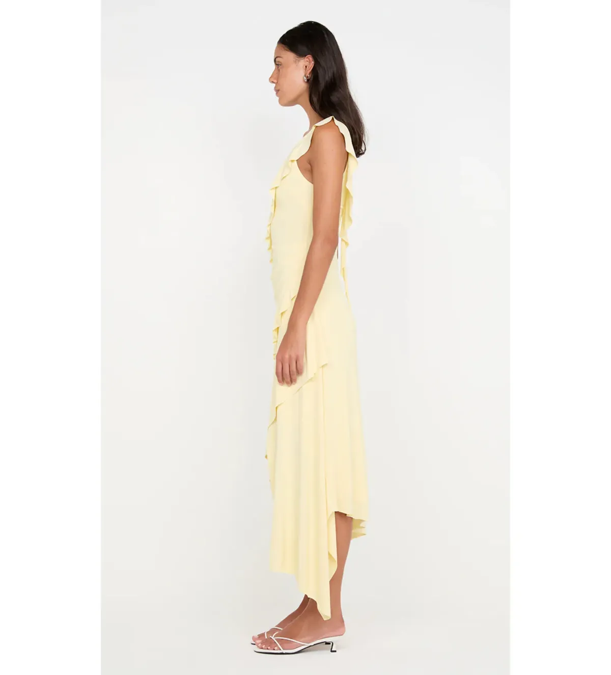 Bec and Bridge Marnie Asym Asymmetrical Dress in Yellow Size 10 - Image 3