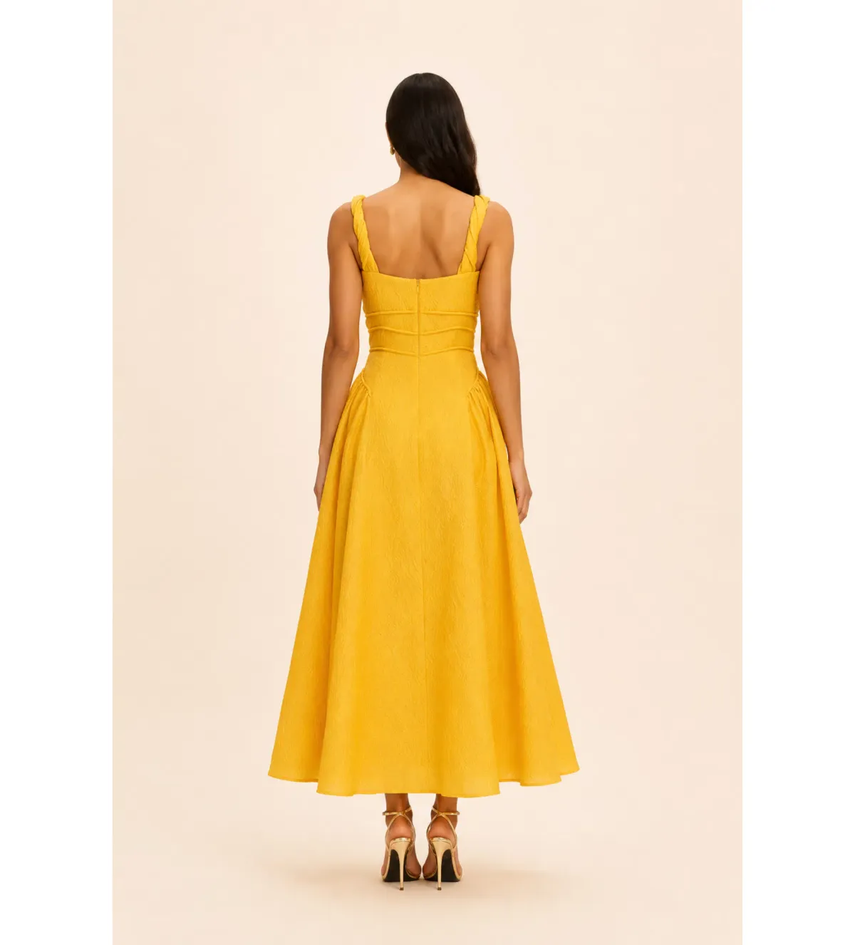Rachel Gilbert Sophia Strap Dress in Yellow Size 1/AU8 - Image 2