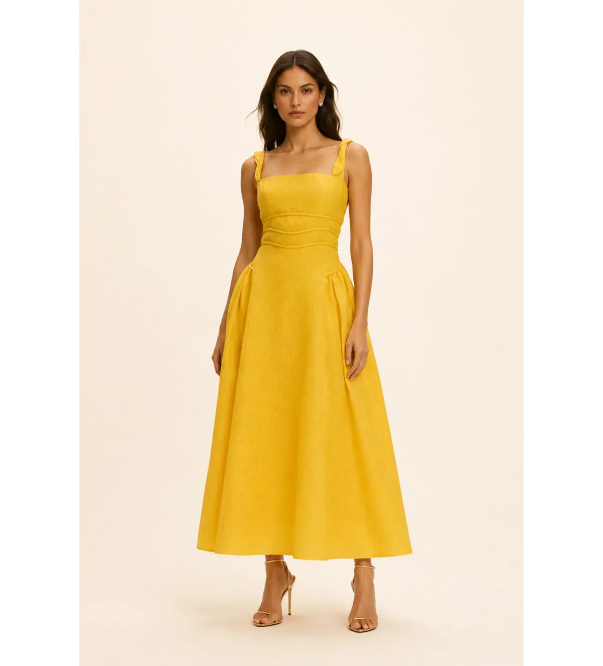 Rachel Gilbert Sophia Strap Dress in Yellow Size 1/AU8 - Image 1
