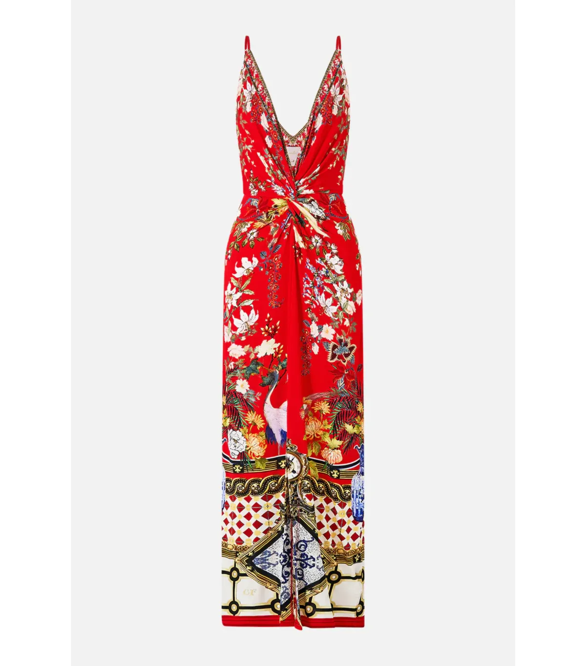 Camilla Strappy Dress With Twist Front Lisboa Luxe Size AU 8 - Image 3