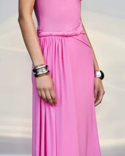 Misha Sisal Maxi Dress Pink Size 10 for rent on The Volte - image 9