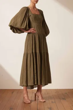Shona Joy Mila Square Neck Midi Dress Size 6 for rent on The Volte - image 2