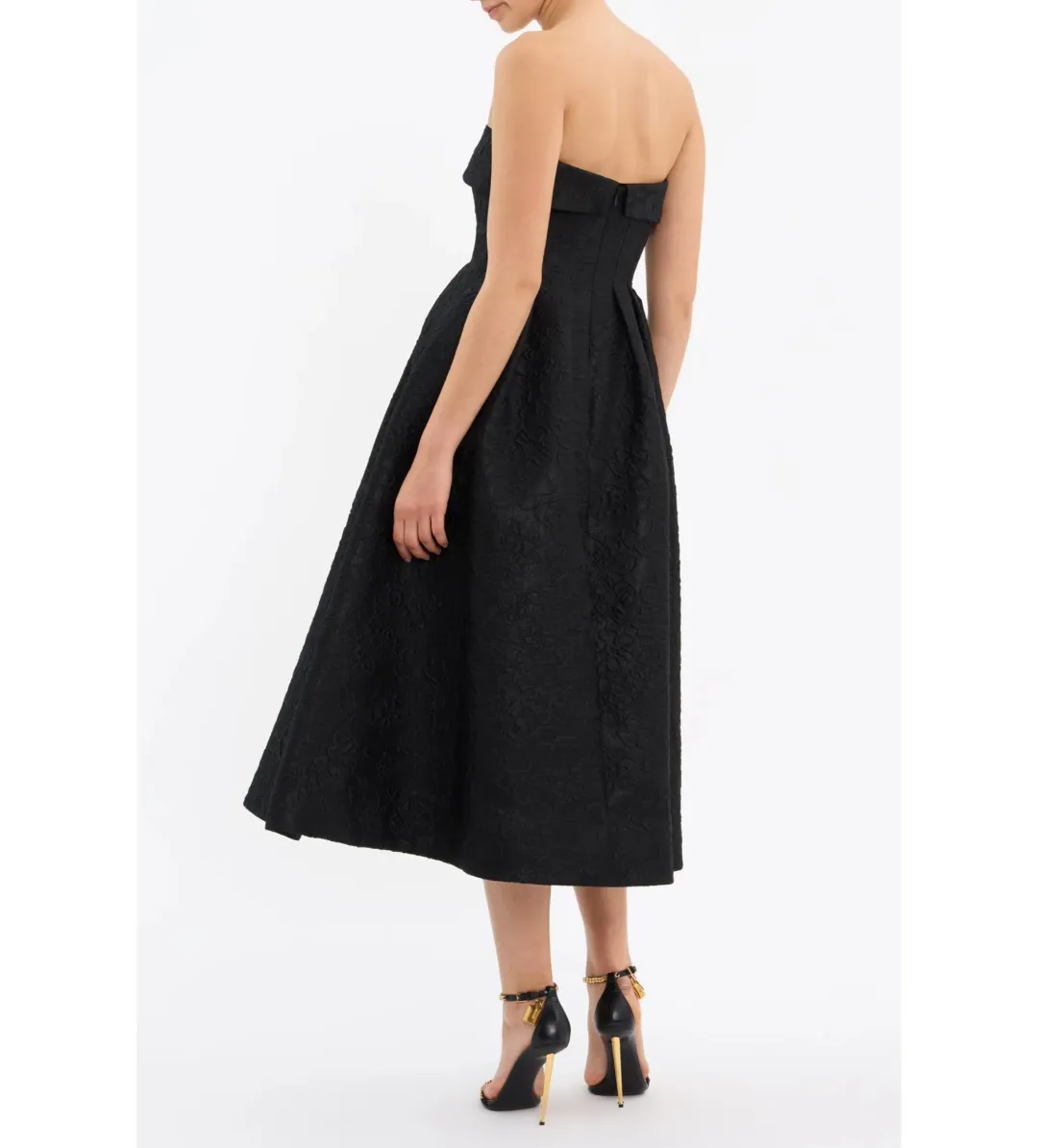 Rebecca Vallance Ester Midi Dress Black Size 12 for rent on The Volte - main image