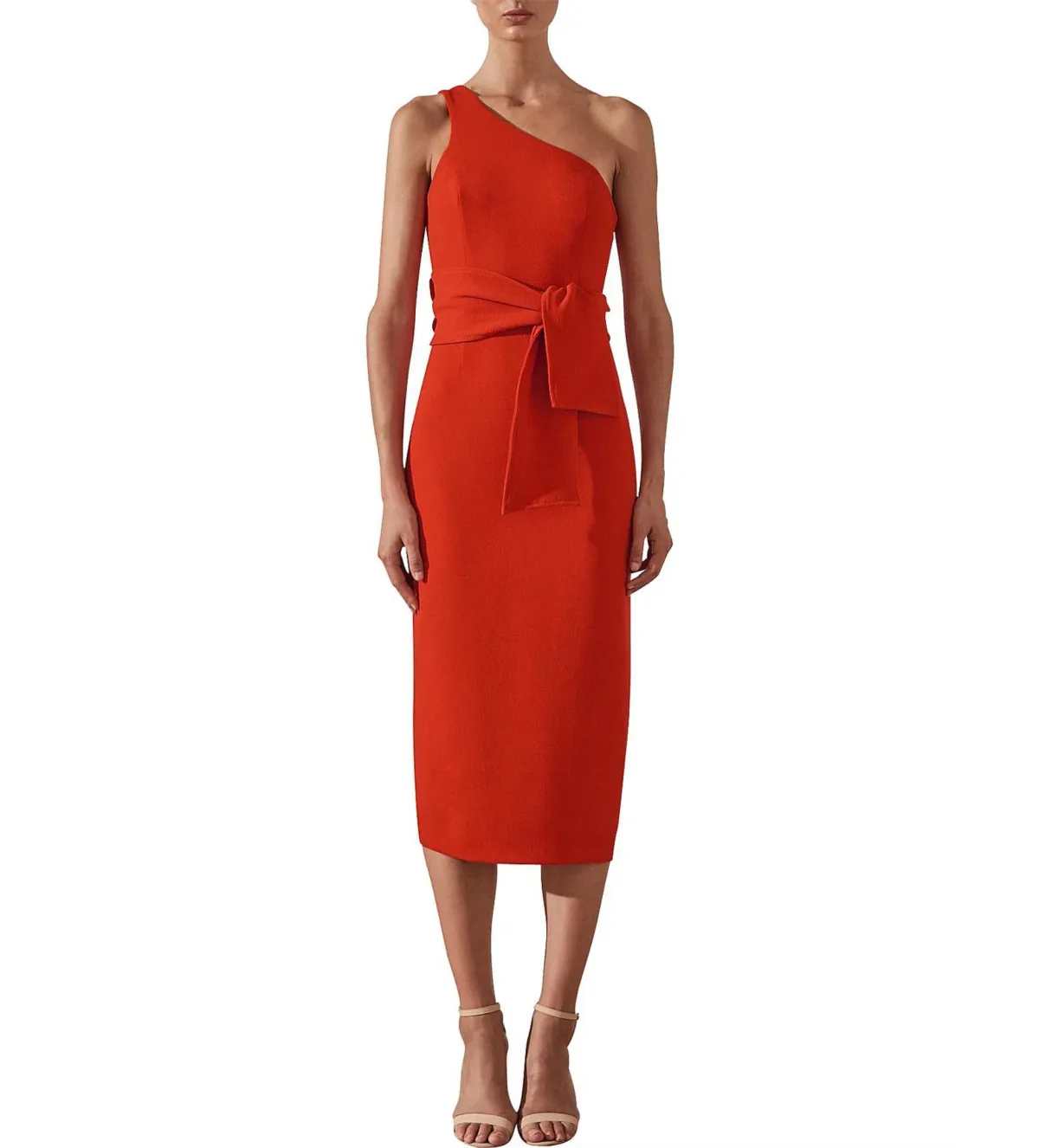 Shona Joy Bryant Midi Dress Chilli Red Size S / AU 8 for rent on The Volte - main image