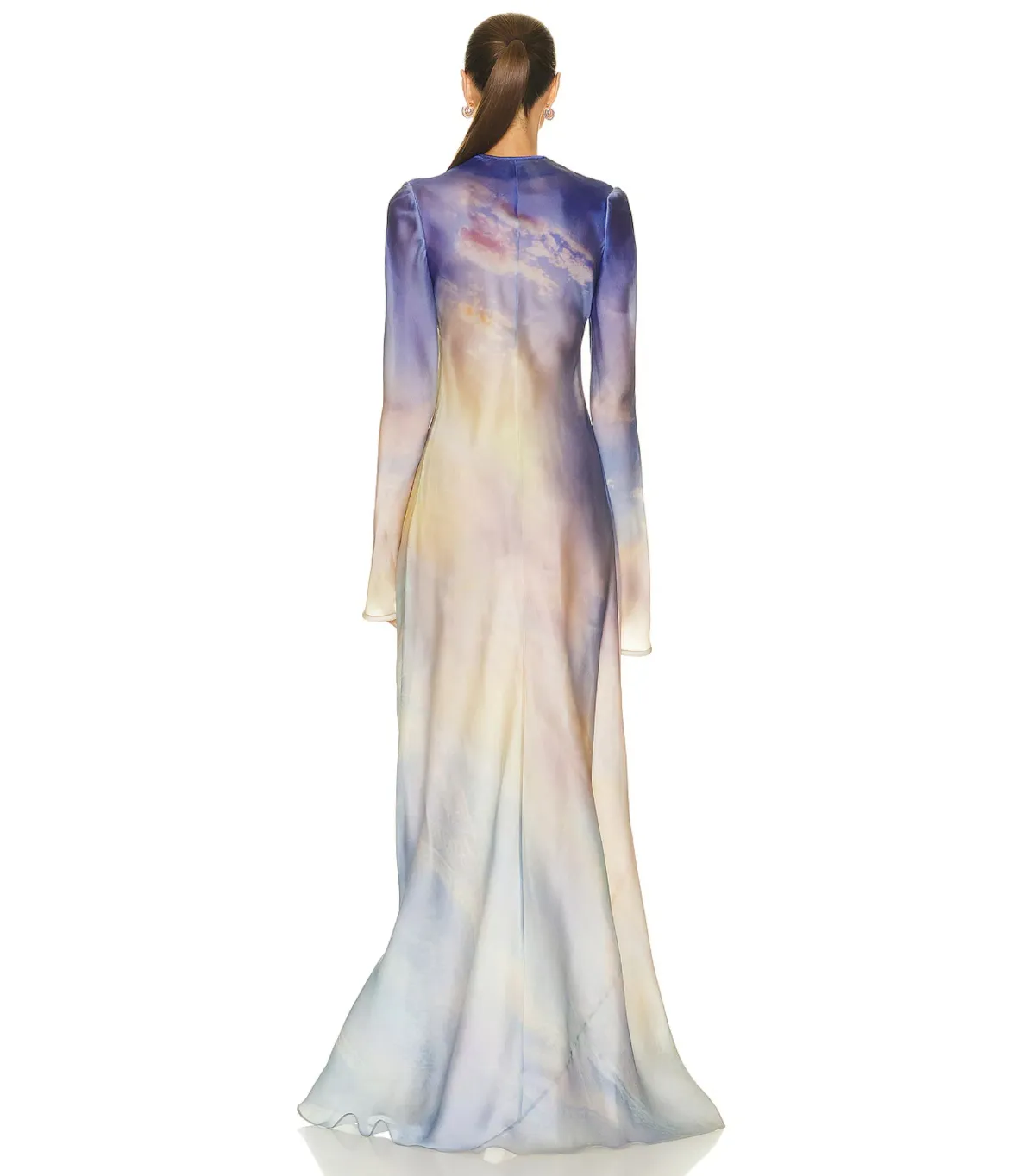 Zimmermann Tama Bias Slip Maxi Dress in Vanilla Blue Sky Size 2 / AU 12 - Image 3