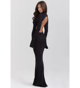 House of CB Sancha Knit Maxi Dress in Black Size AU 8 for rent on The Volte - image 2
