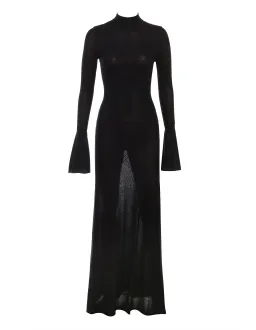House of CB Sancha Knit Maxi Dress in Black Size AU 8 for rent on The Volte - image 4
