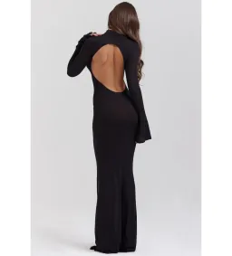 House of CB Sancha Knit Maxi Dress in Black Size AU 8 for rent on The Volte - image 3