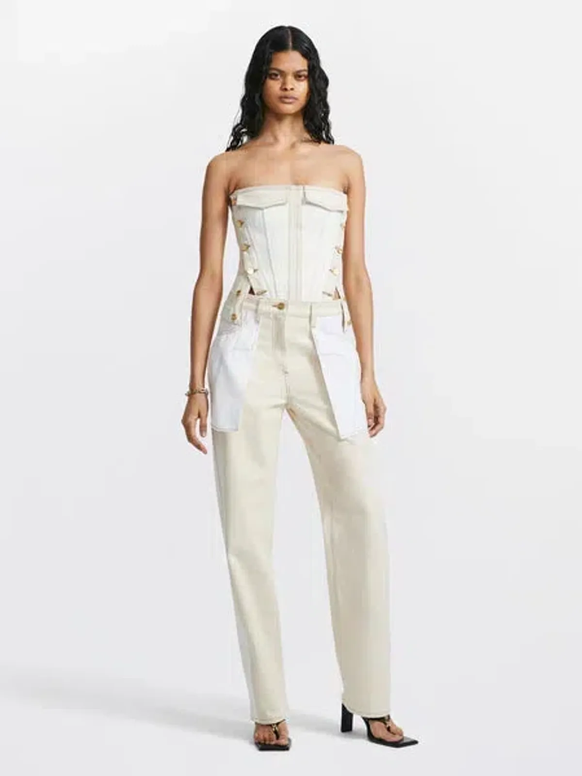 Dion Lee Denim Inverse Utility Corset Size AU 8 for rent on The Volte - main image