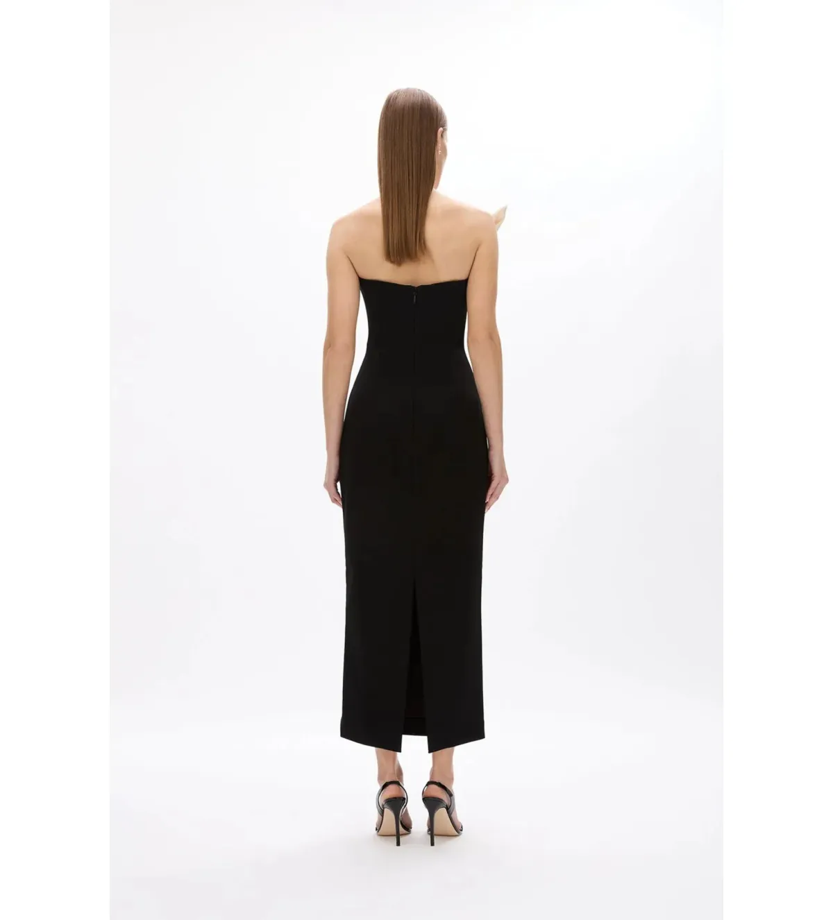 Rachel Gilbert Cassidy Midi Dress Black/Coconut Size AU 8 - Image 4