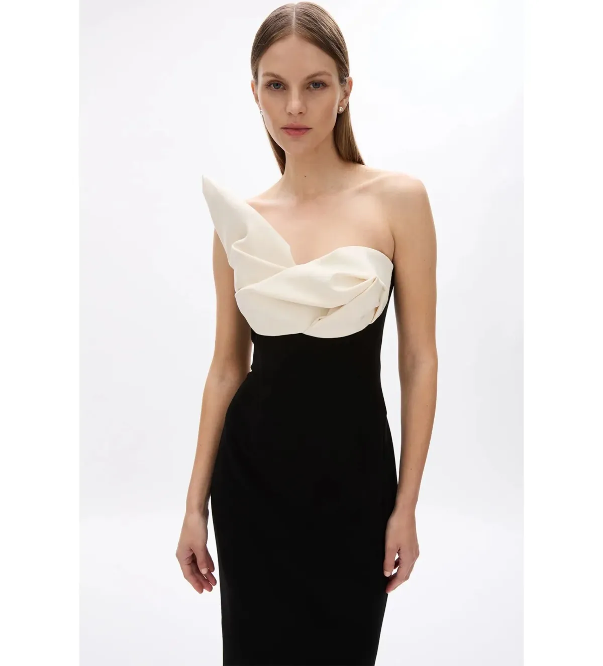 Rachel Gilbert Cassidy Midi Dress Black/Coconut Size AU 10 - Image 3