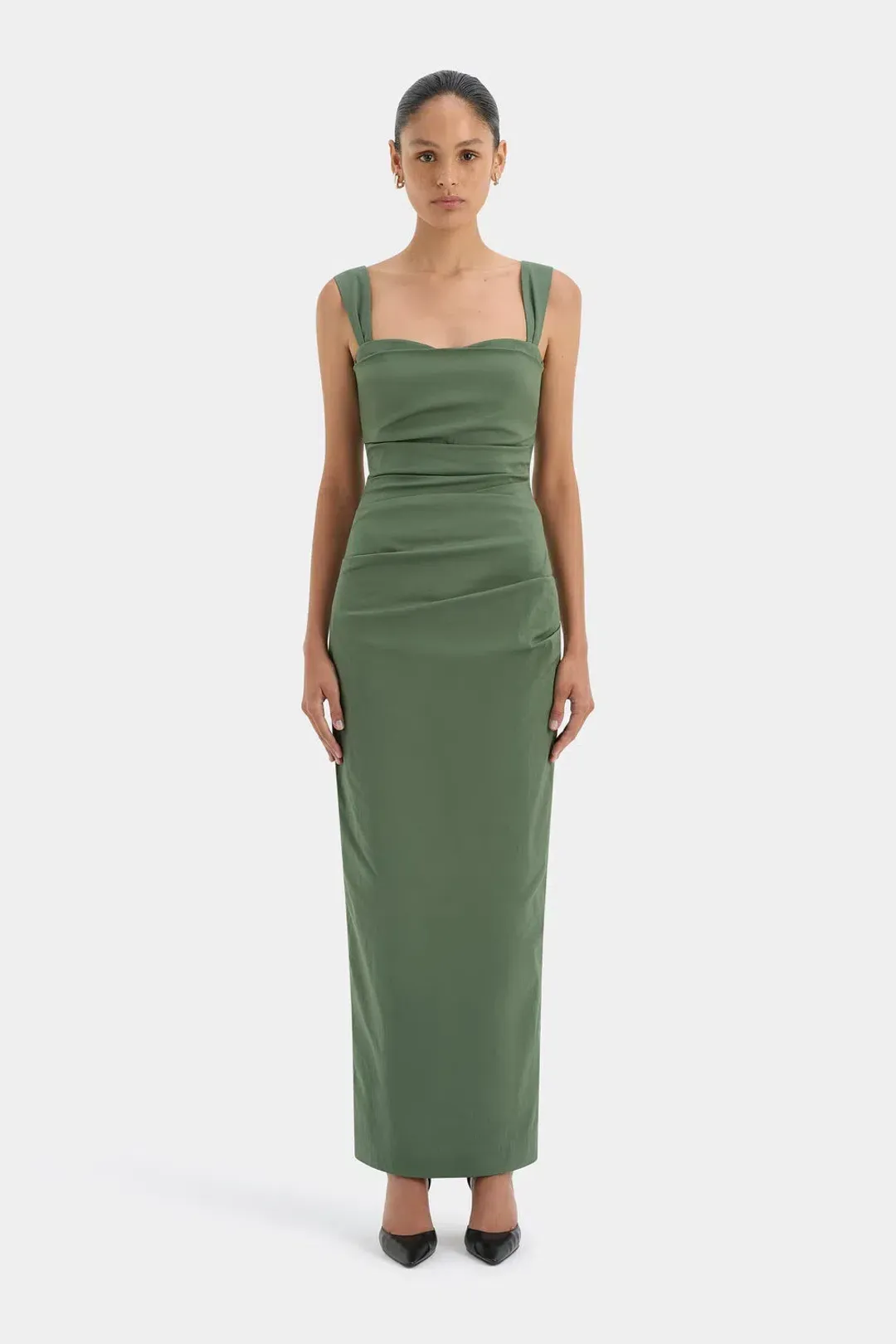 SIR Florent Balconette Gown in Forest Green Size 2 size 10 AU for rent on The Volte - main image