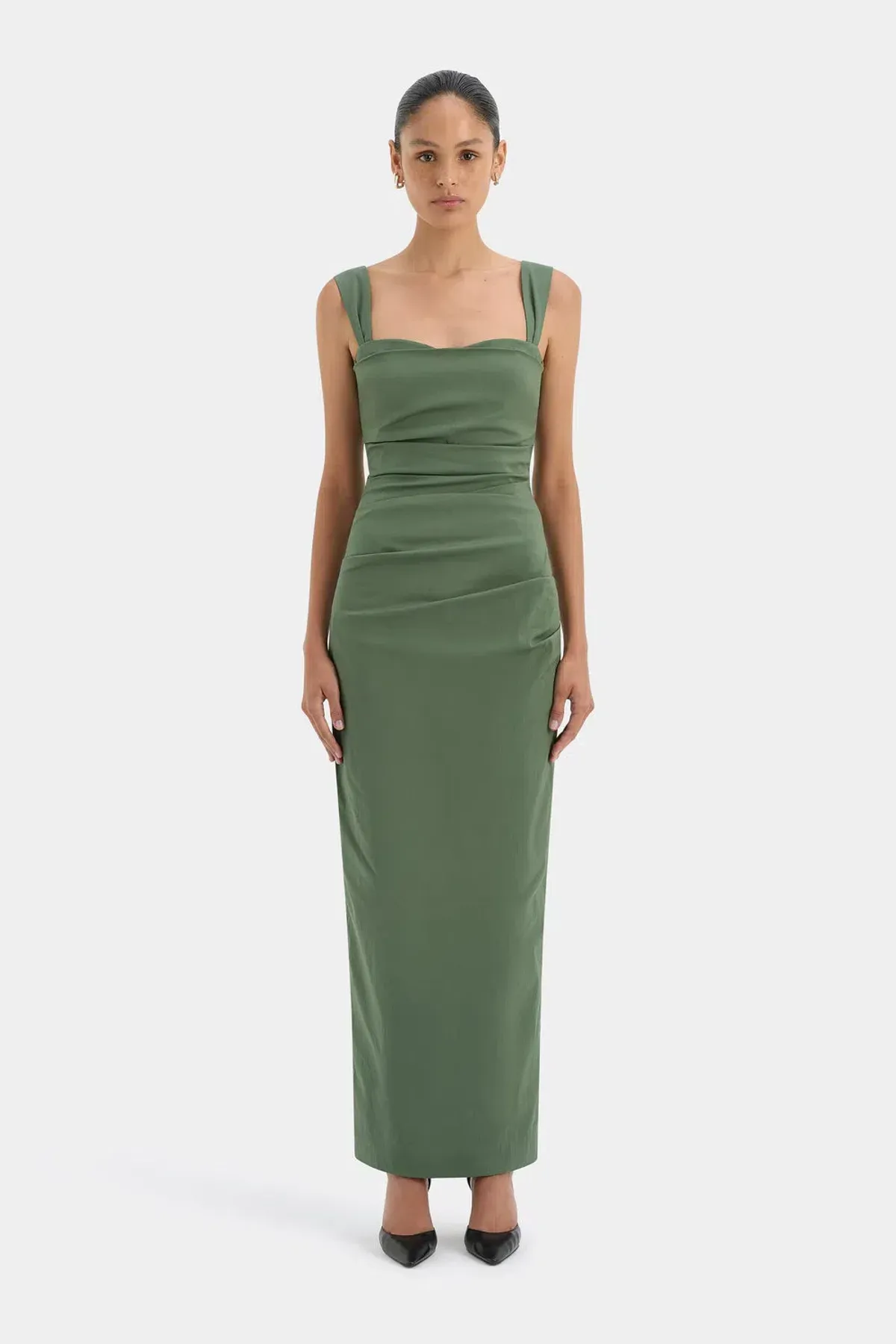 SIR Florent Balconette Gown in Forest Green Size 2 size 10 AU for rent on The Volte - main image