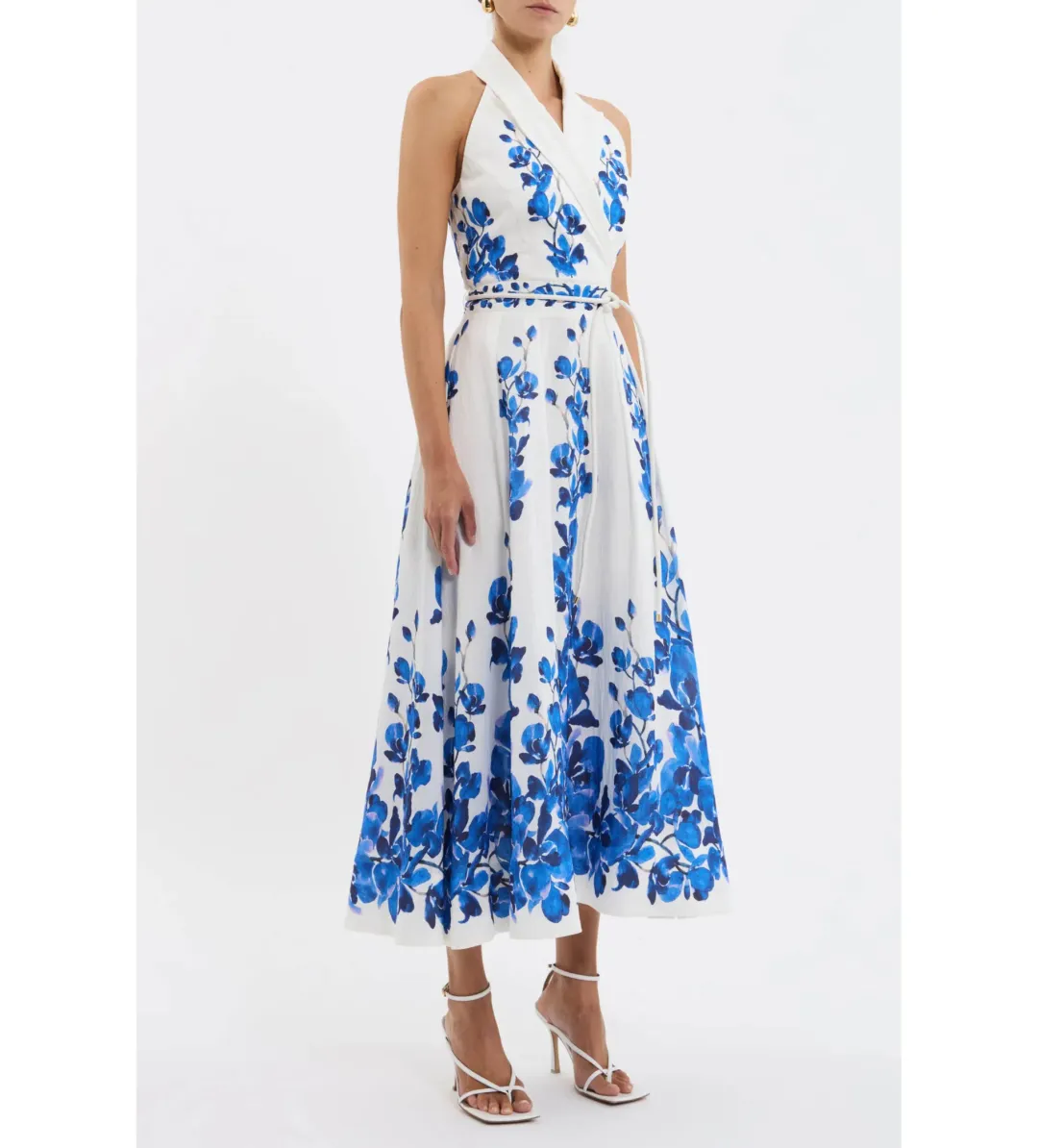 Rebecca Vallance Orchid Blues Midi Dress Floral Size AU 10 for rent on The Volte - main image