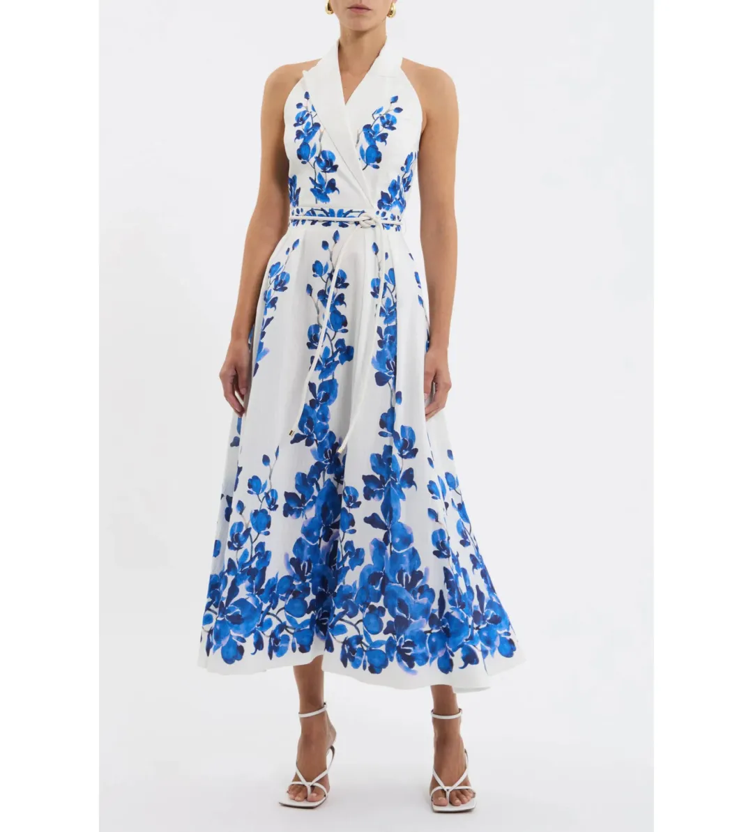 Rebecca Vallance Orchid Blues Midi Dress Floral Size AU 10 for rent on The Volte - main image
