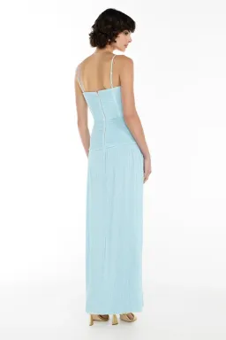 Manning Cartell Double Time Pleat Maxi Dress in Blue Size AU 12 for rent on The Volte - image 3