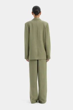Sir the Label Evanthe Blazer and Belted Trouser Set Olive Size 0 / AU 6 for rent on The Volte - image 3