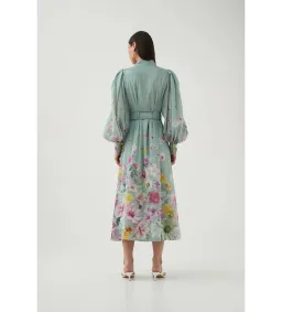 Aje Fleur Shirt Dress Mist Collage Floral Size 10 for rent on The Volte - image 4
