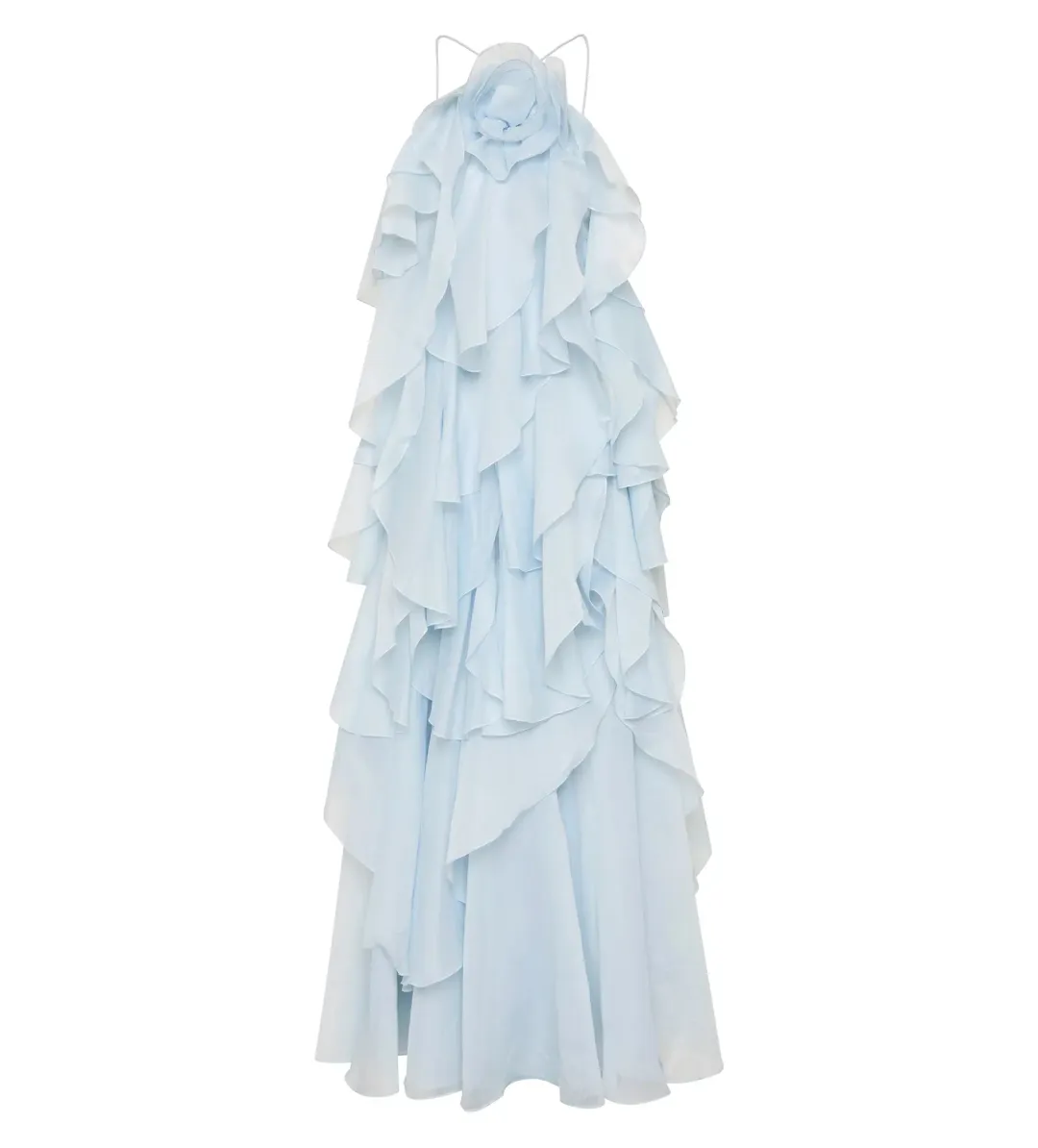 Aje Pandorea Layered Maxi Dress Silver Blue Size AU 8 for rent on The Volte - main image