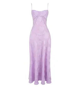House Of CB Seren Lace Back Maxi Dress Orchid Floral Size S / AU 8 for rent on The Volte - image 4