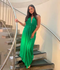 D’Artemide Lefkothea Maxi Dress Emerald One Size Fits All for rent on The Volte - image 1