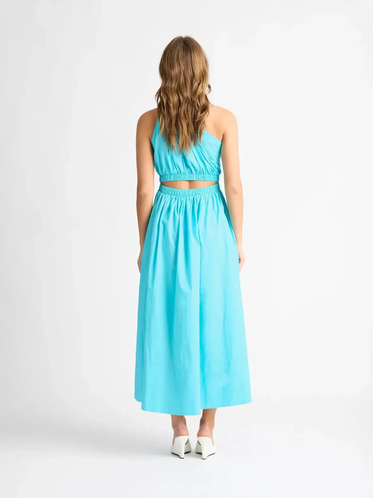 Sheike Isla One Shoulder Maxi Dress Blue Size 12 - Image 3