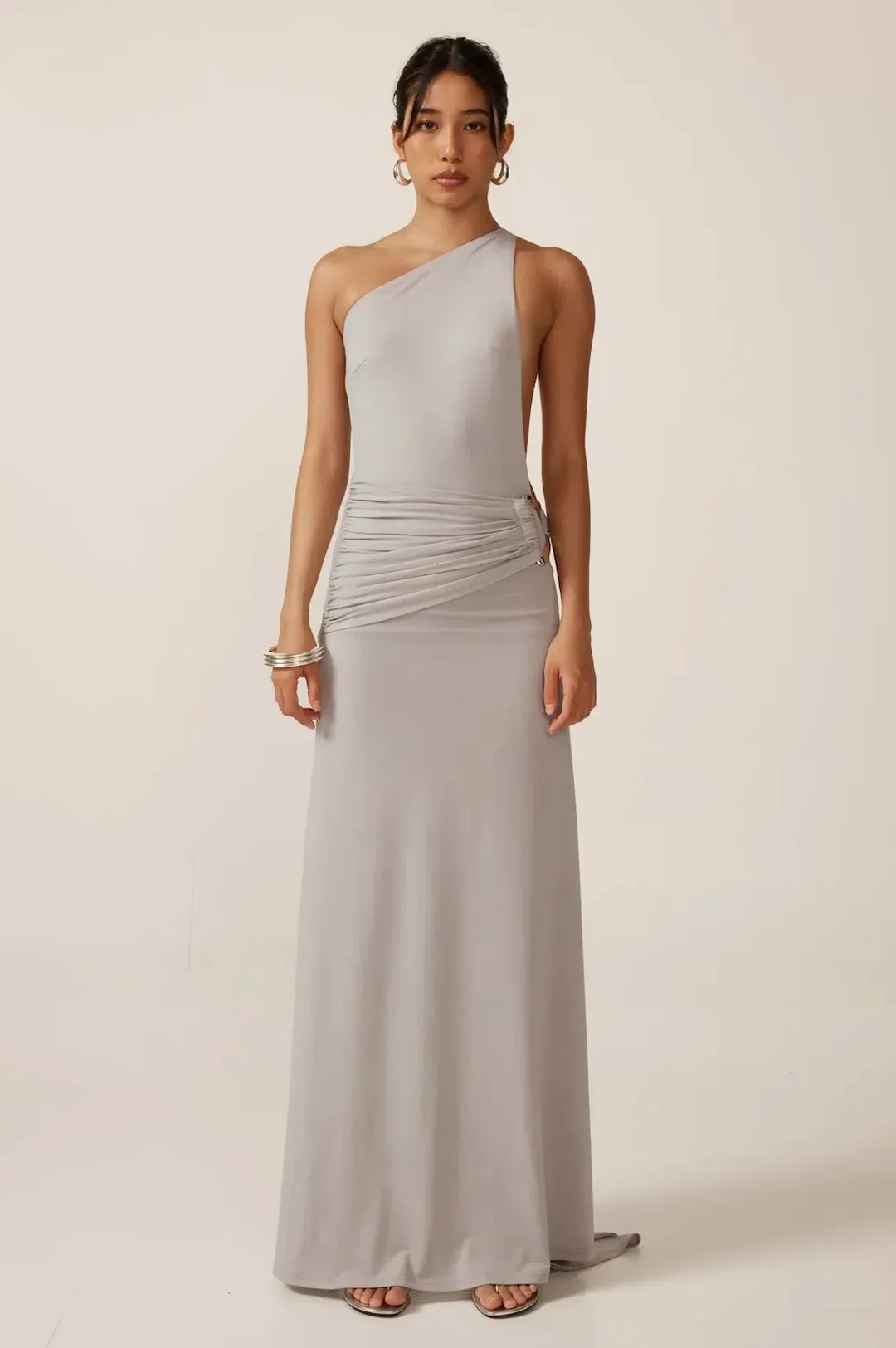 Ance Gria Gaia Gown Silver Blue Size AU 8 for rent on The Volte - main image
