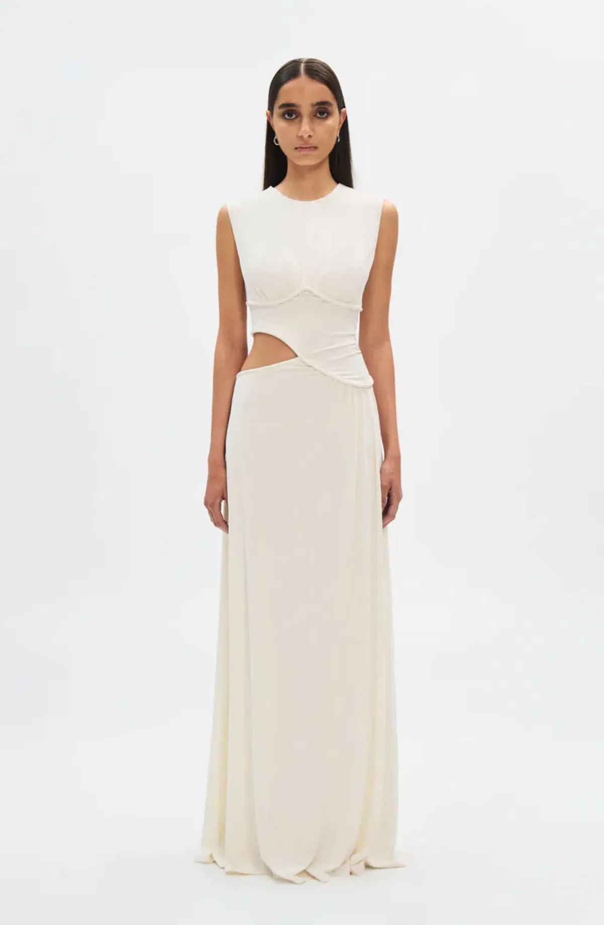 Misha Sierra Cupro Dress White Size 8/S - Image 2