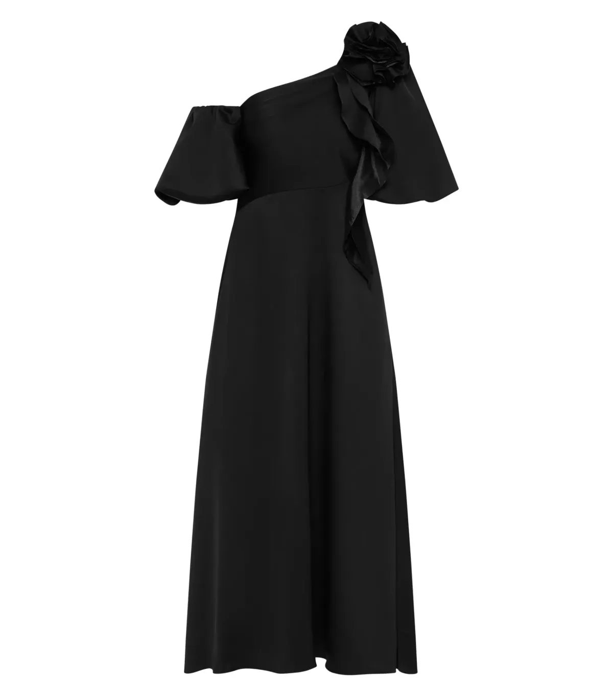 Aje Magnetic Draped Midi Dress Black Size AU 8 - Image 5