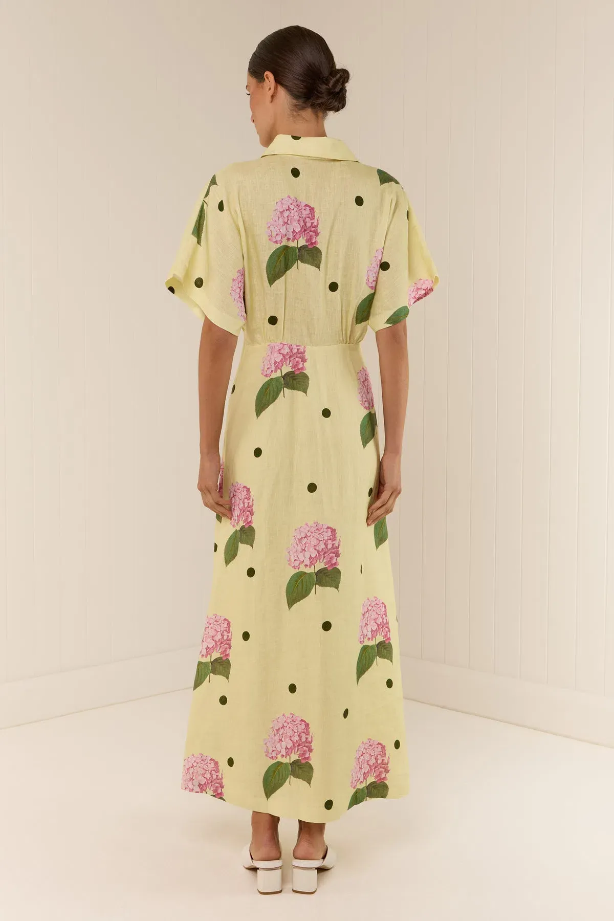Palm Noosa Jasmine Dress Yellow Floral Size AU 12 - Image 2