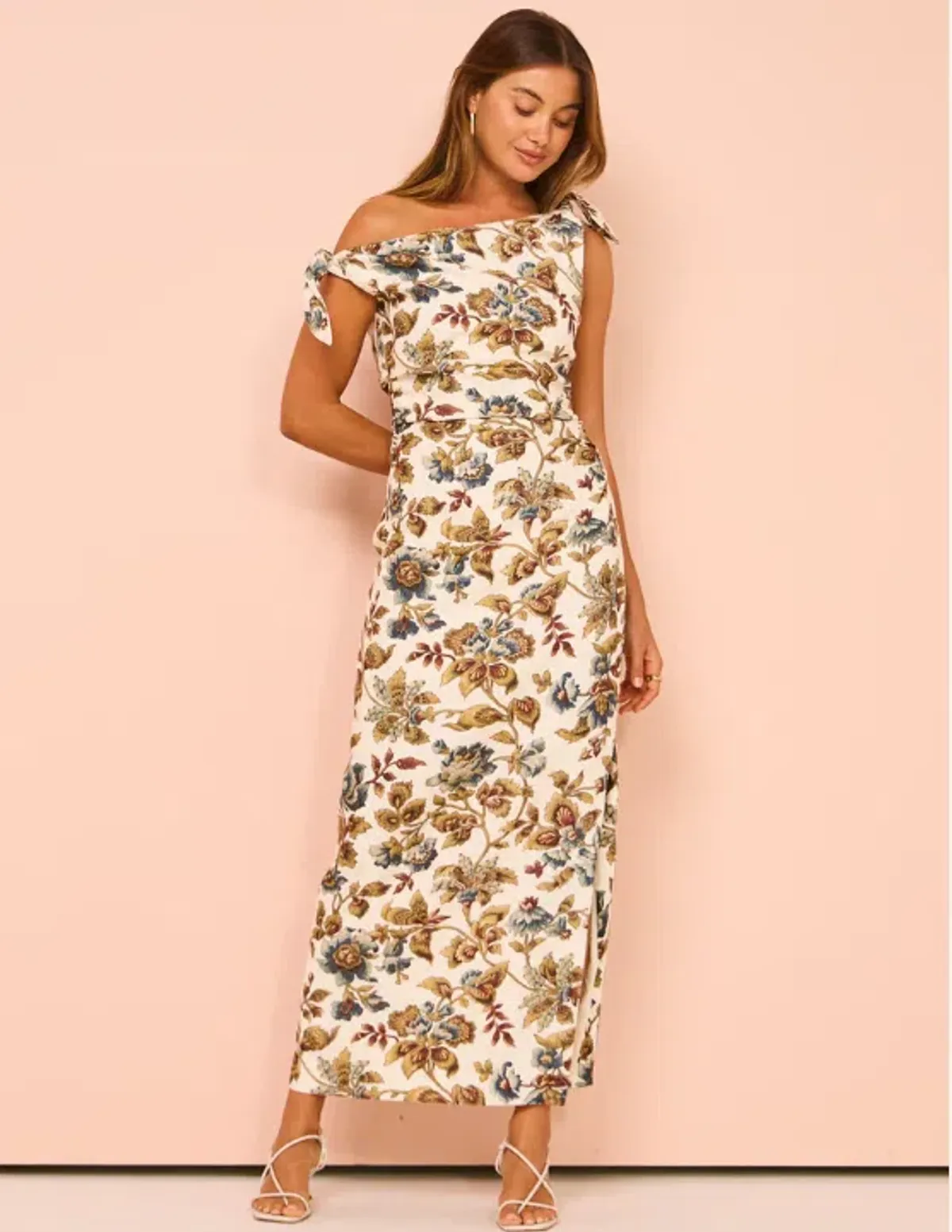 Sir The Label Eleanora Tie Shoulder Dress Viola Print Size AU 8 - Image 2
