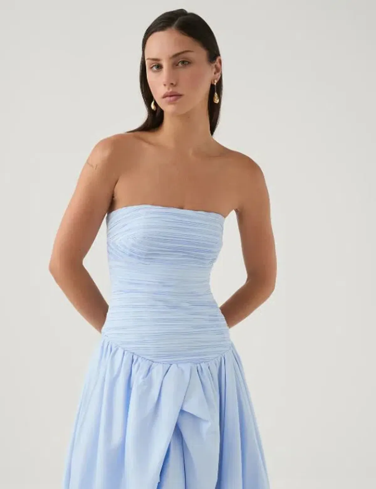 Aje Violette Bubble Hem Maxi in Pearl Blue Size 8 - Image 2