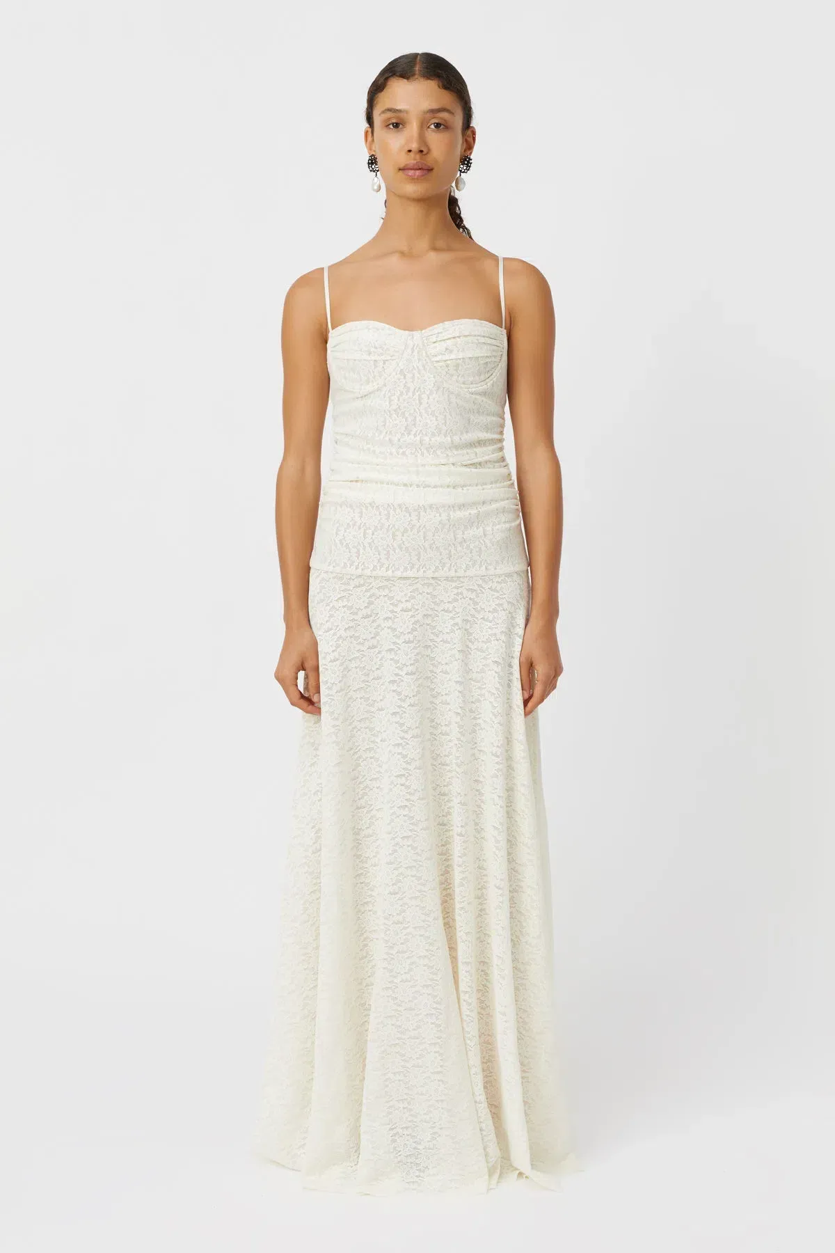 Camilla & Marc Camille Lace Maxi Dress Cream Size 8 - Image 1
