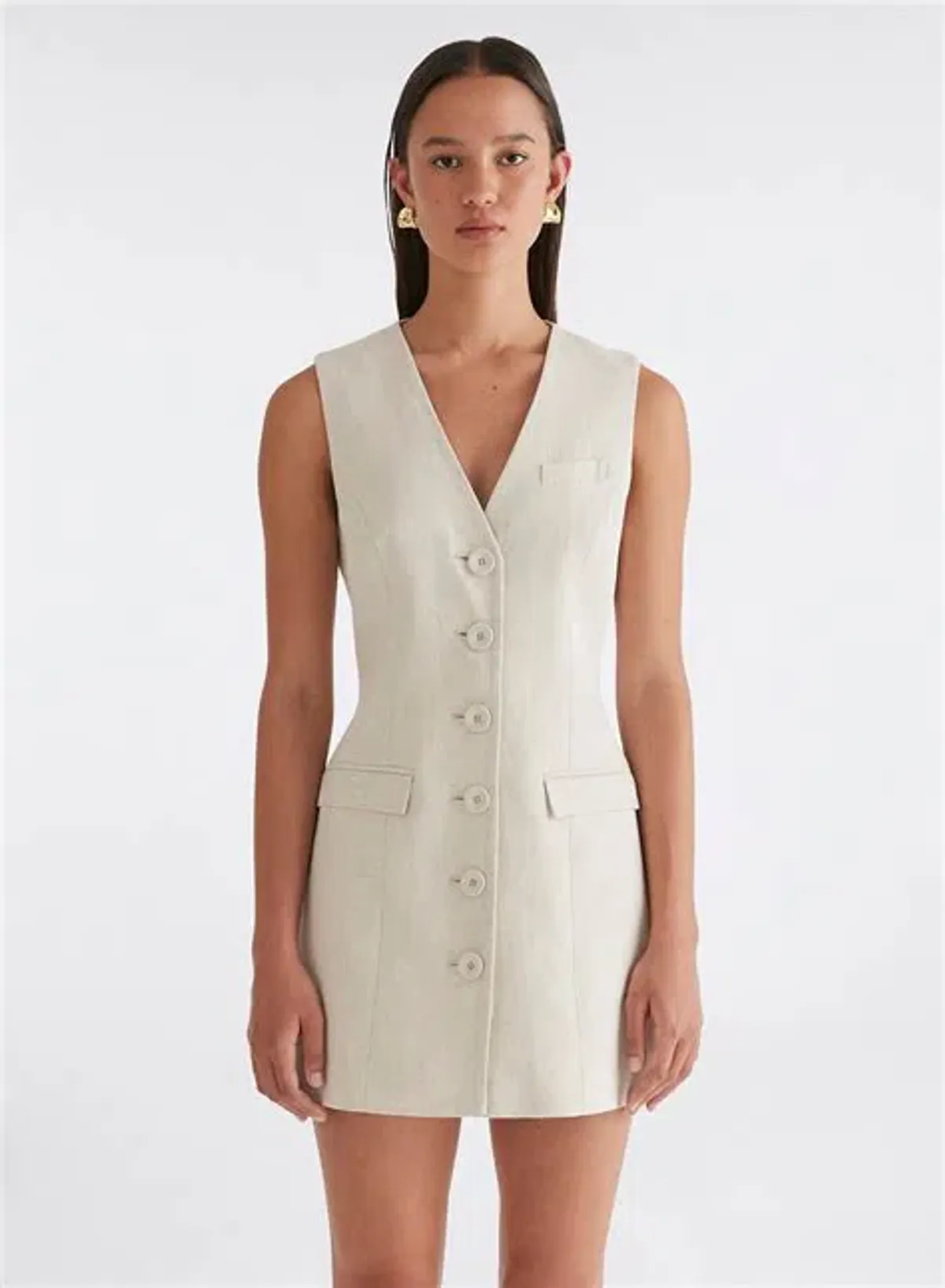 Anna Quan Remi Dress in Cloud Size 10 for rent on The Volte - main image