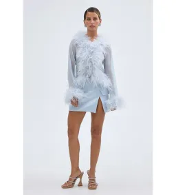 Bubish Gigi Sheer Blouse Pale Blue Size S / AU 8 for rent on The Volte - image 1
