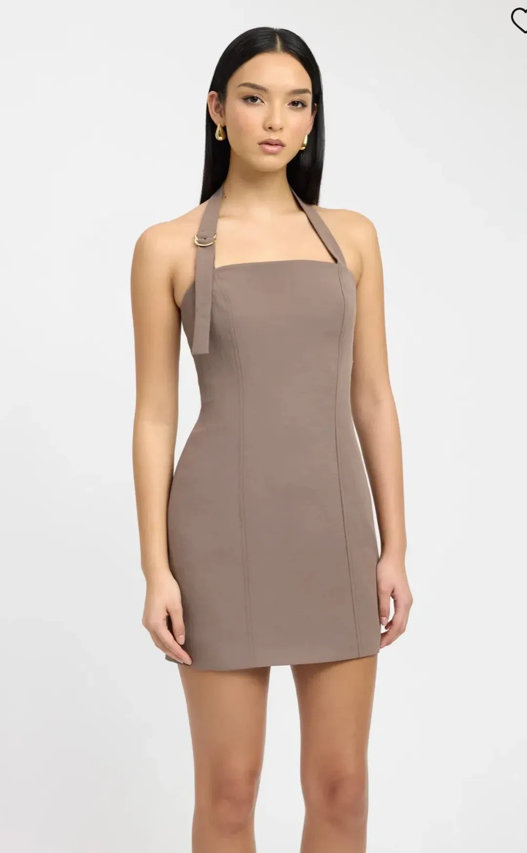 Kookai Ariel Buckle Halter Mini Dress Size 6 for rent on The Volte - main image