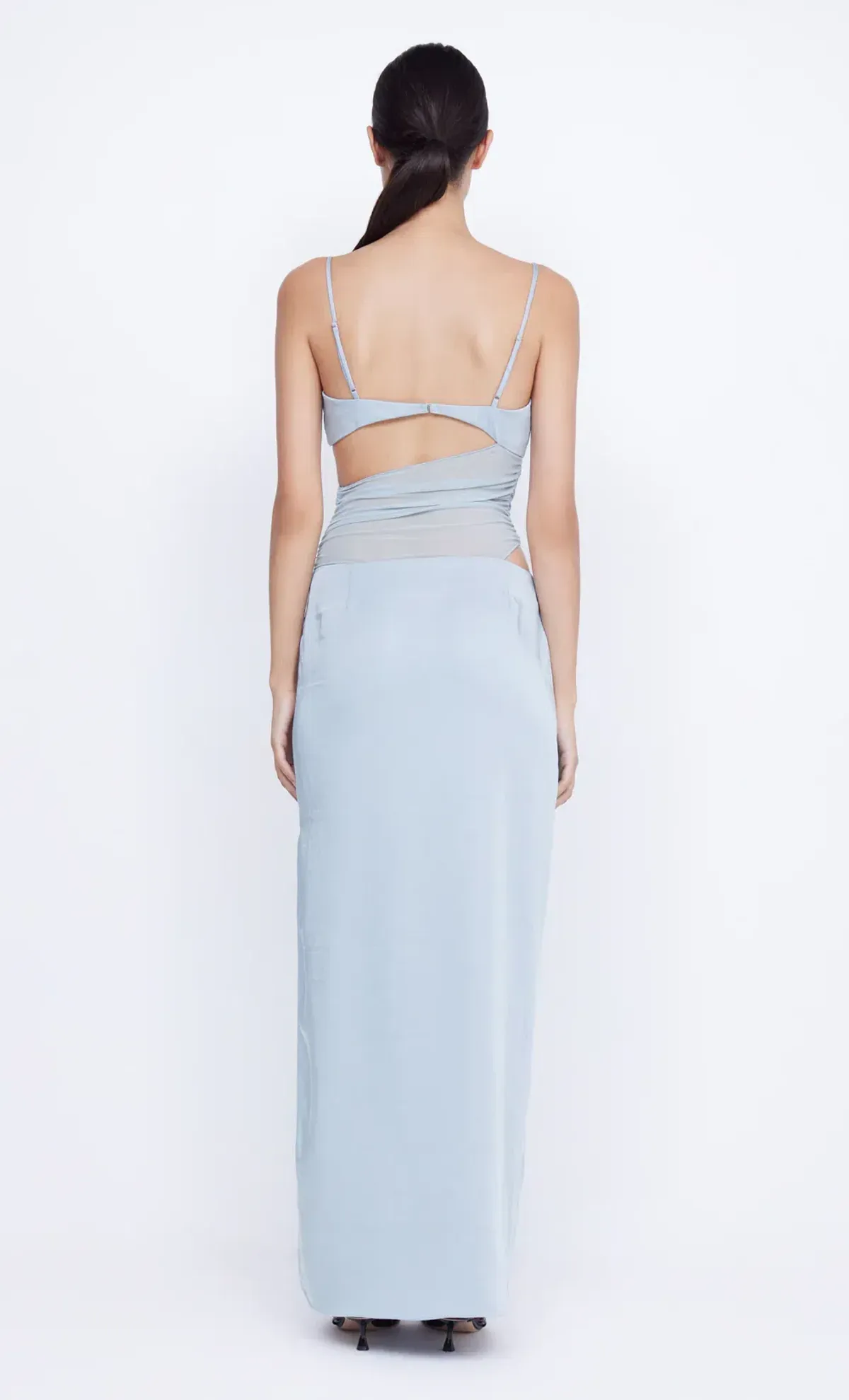 BEC & BRIDGE MARI LOU ASYM MAXI DRESS DOVE BLUE SIZE AU 8 - Image 3