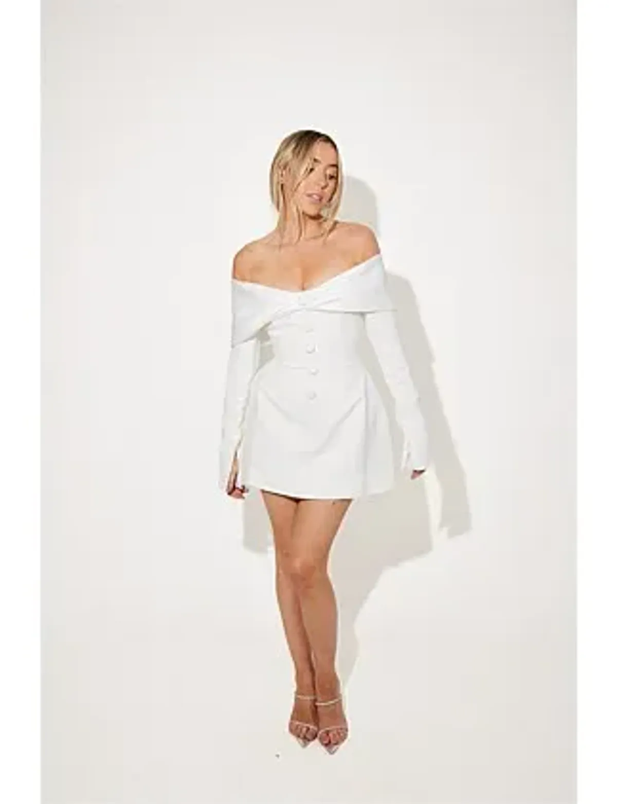 Odd Muse The Ultimate Muse Bow Mini Dress White Size S / AU 8 for rent on The Volte - main image