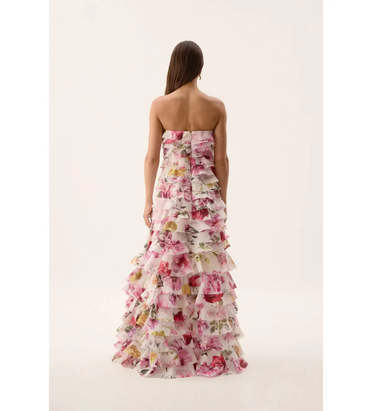 AJE Fleur Pleated Gown Collage Floral (Size 8) - Image 2