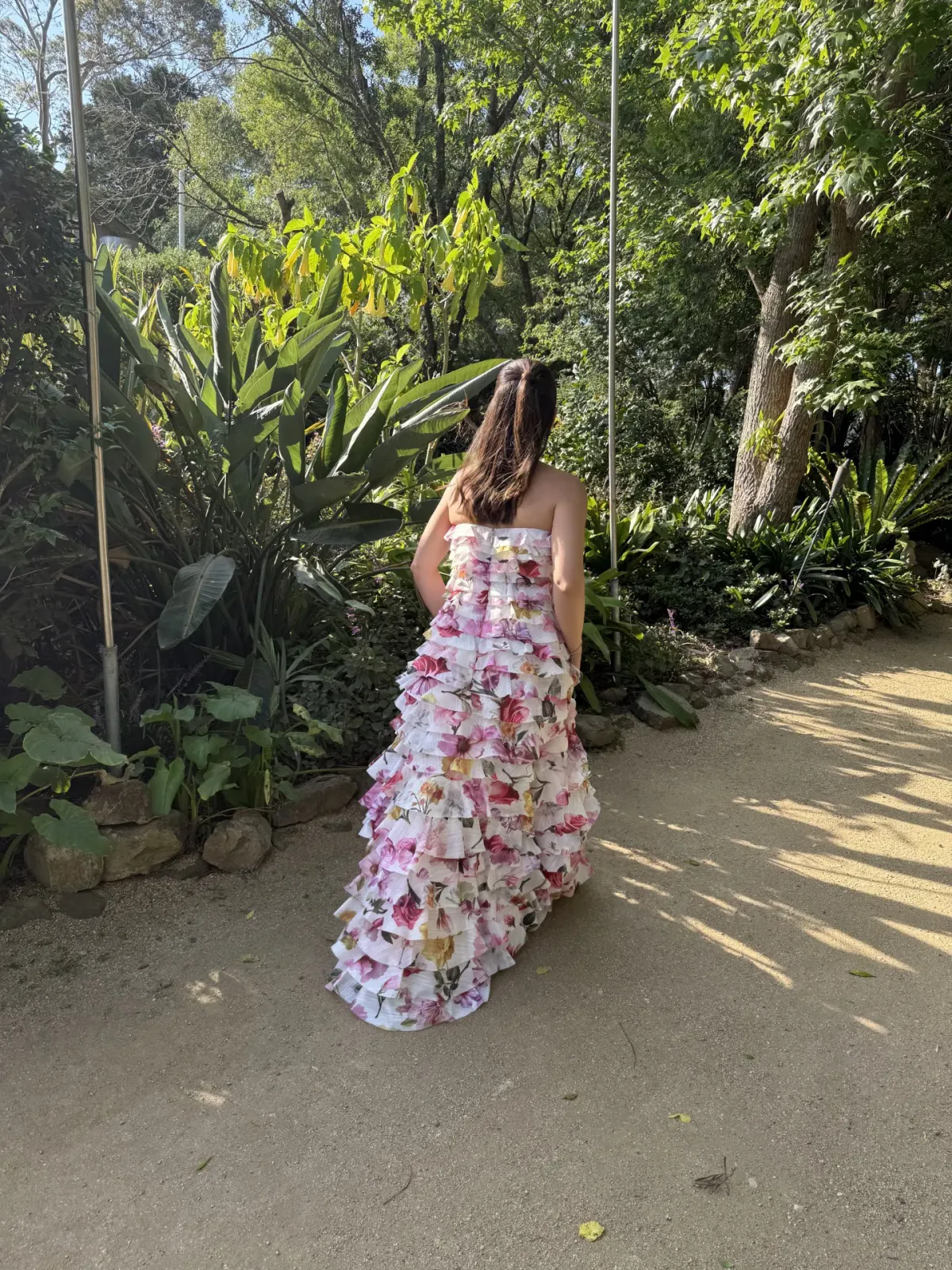 AJE Fleur Pleated Gown Collage Floral (Size 8) - Image 4