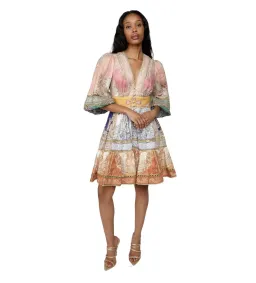 Zimmermann Anneke Lantern Mini Dress in Paisley Print Size 4/AU 16 for rent on The Volte - image 1