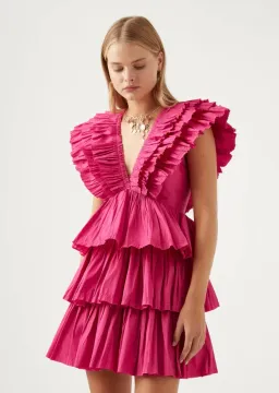 Aje. Rhythmic Frilled Mini Dress AU 6 for rent on The Volte - image 2