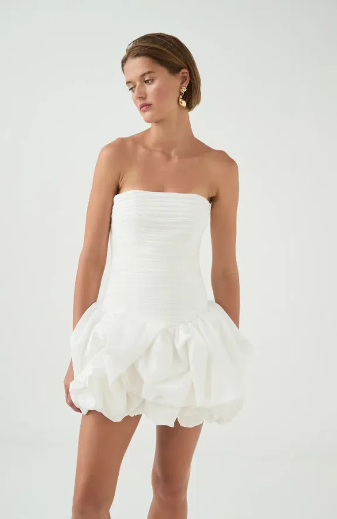 AJE Violette Bubble Hem Mini Dress Size 6 for rent on The Volte - main image