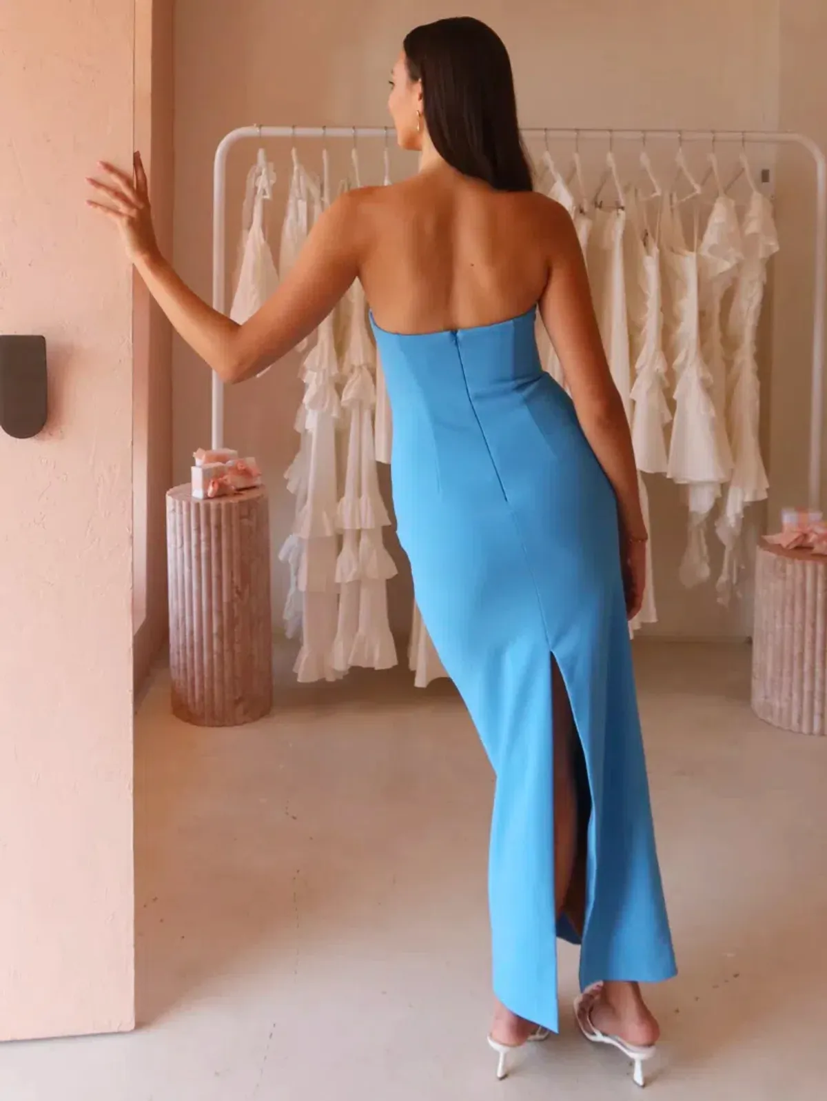 By Nicola Naomi Strapless Dress Capri Size 10 - Image 3