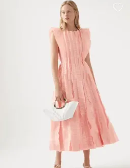 Aje Hybrid Midi Dress Rose Pink Size 10 for rent on The Volte - image 1