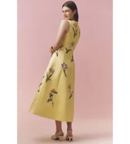 Leo Lin Wildflower Print Sleeveless Midi Dress Sorbet Size 16 for rent on The Volte - image 2