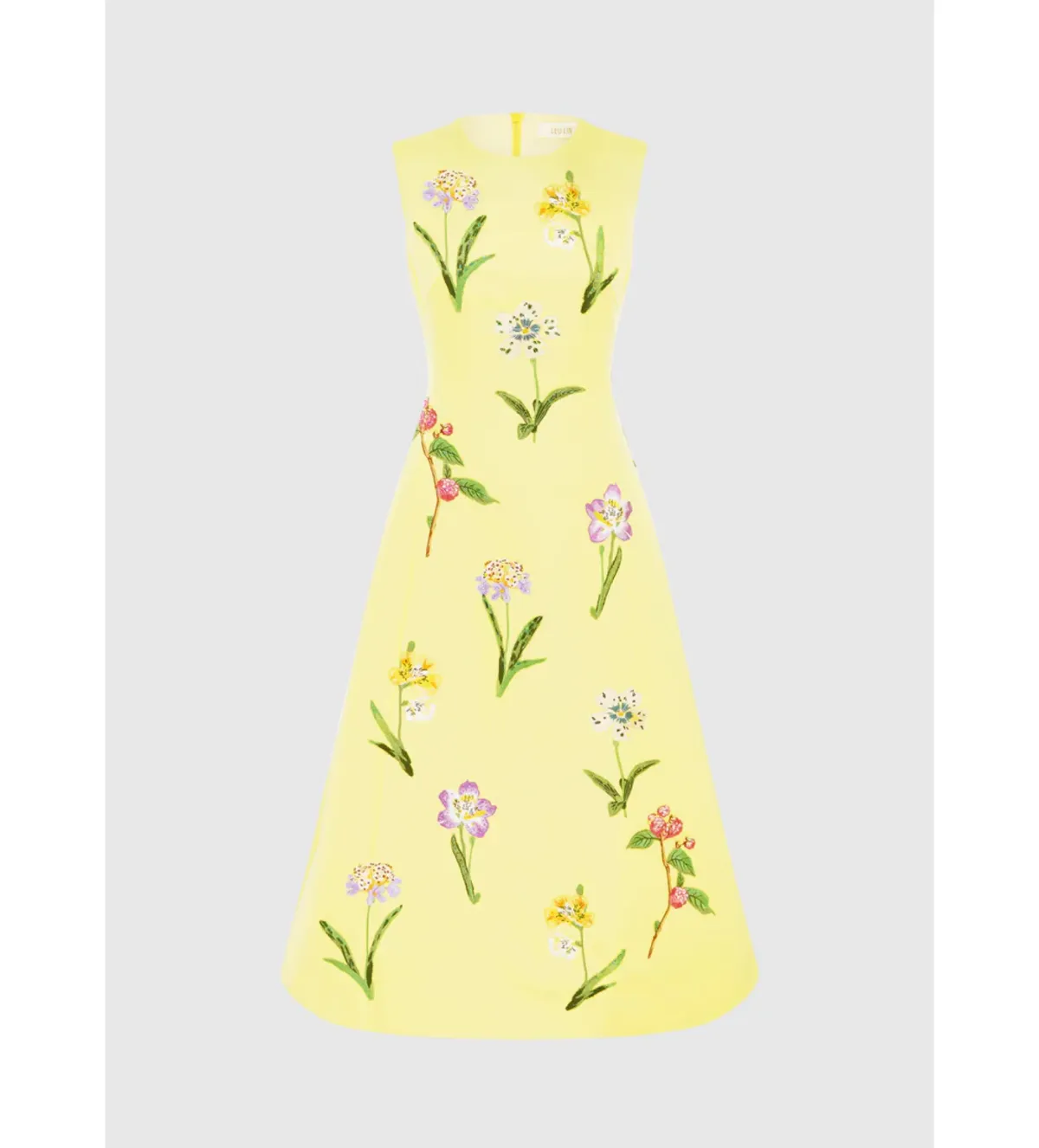 Leo Lin Wildflower Print Sleeveless Midi Dress Sorbet Size 16 - Image 4
