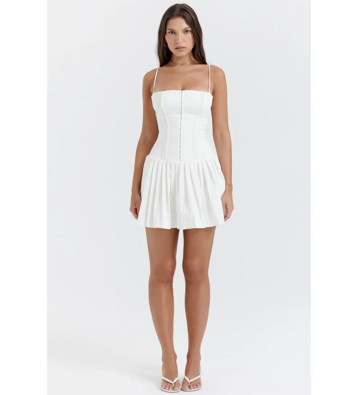 House of CB Marcy Mini Dress Size White S/Au 8 for rent on The Volte - main image