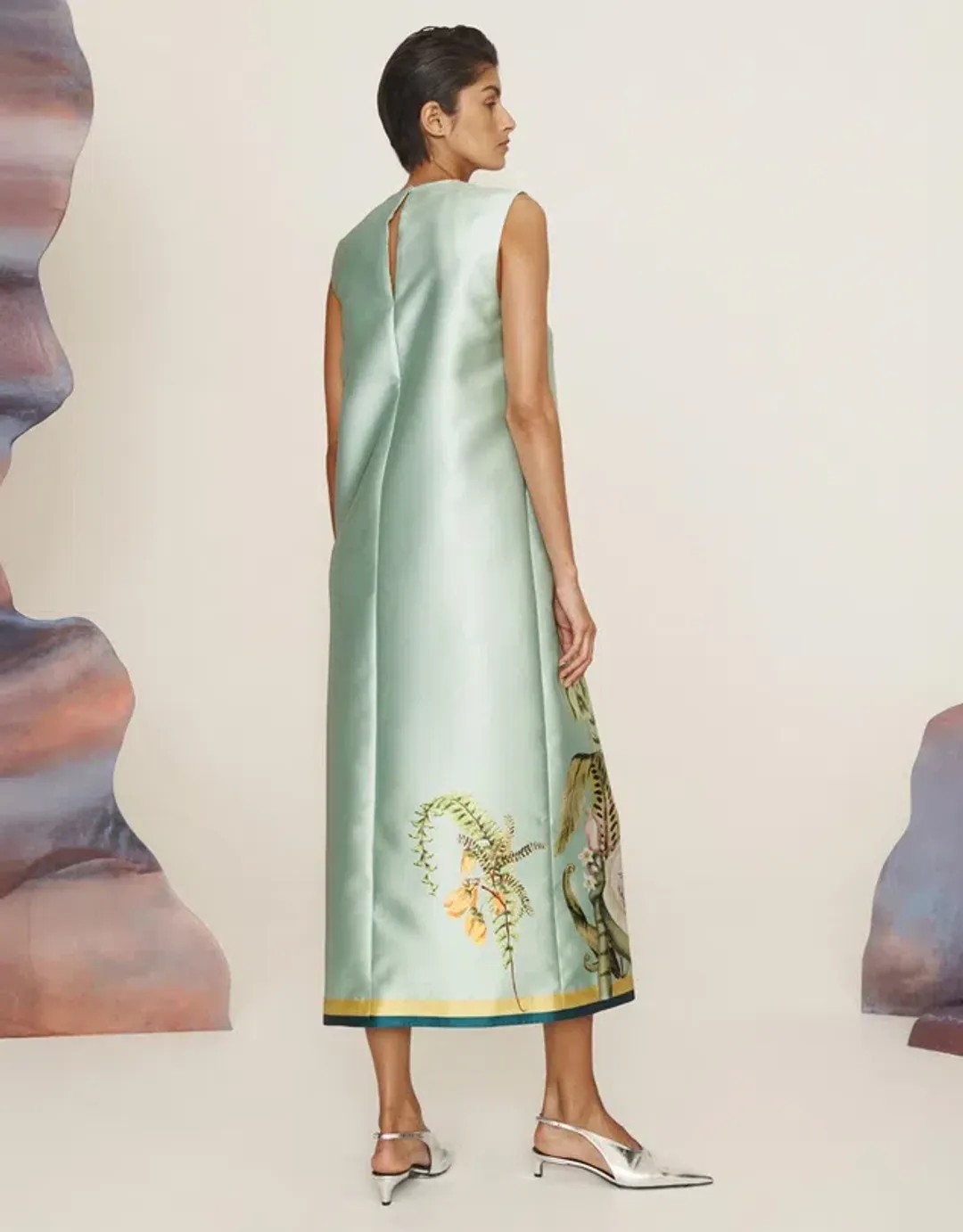Alemais Anita Midi Dress Green Size AU 12 for rent on The Volte - main image