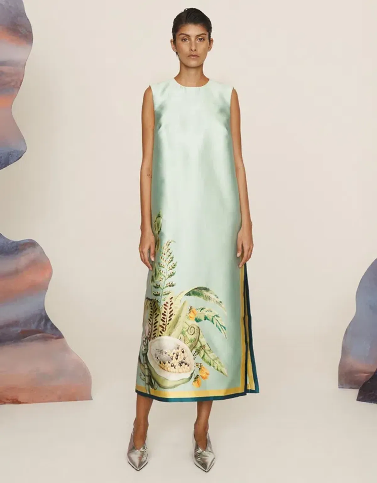 Alemais Anita Midi Dress Green Size AU 12 for rent on The Volte - main image